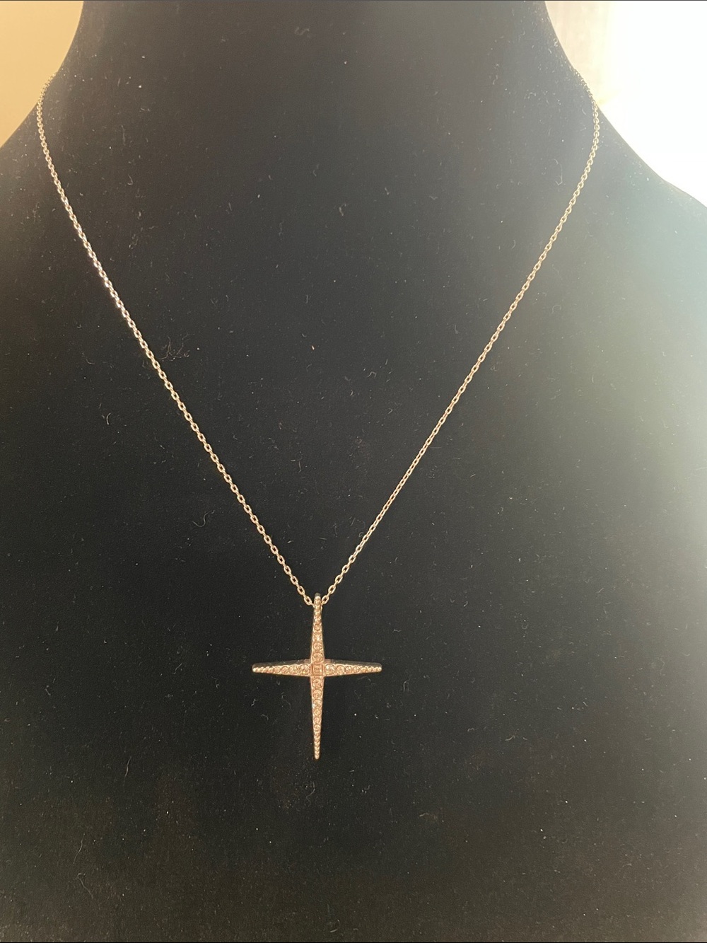Brighton Silver Starburst Cross Necklace